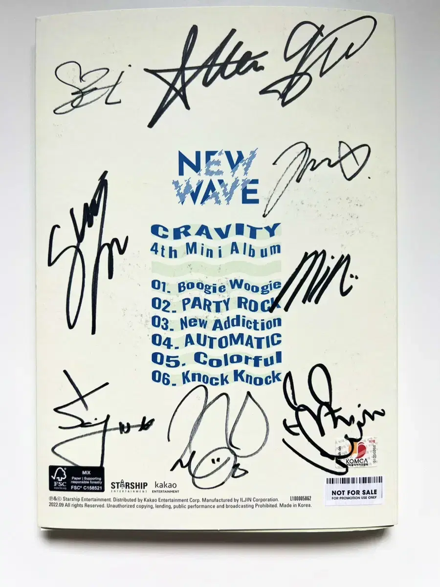 CRAVITY CRAVITY autographed signature unsold album