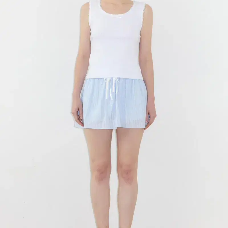 시눈 아일릿 스커트 블루 eyelet mini skirt