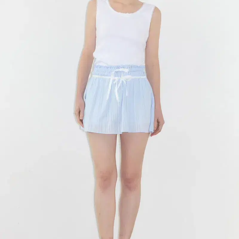 시눈 아일릿 스커트 블루 eyelet mini skirt