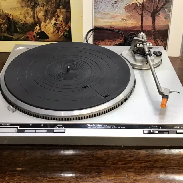 Technics sl-q30 턴테이블 정상 작동 더스트커버 장식 없음