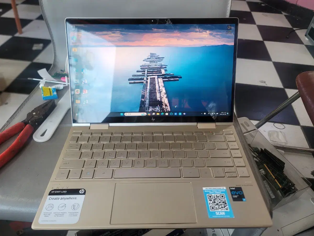 HP X360 I7 EVO 11세대 8G 512G WIN11 각종프로그램