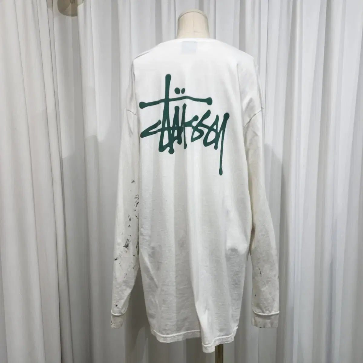 스투시 Stussy 라운드넥 긴팔 티셔츠