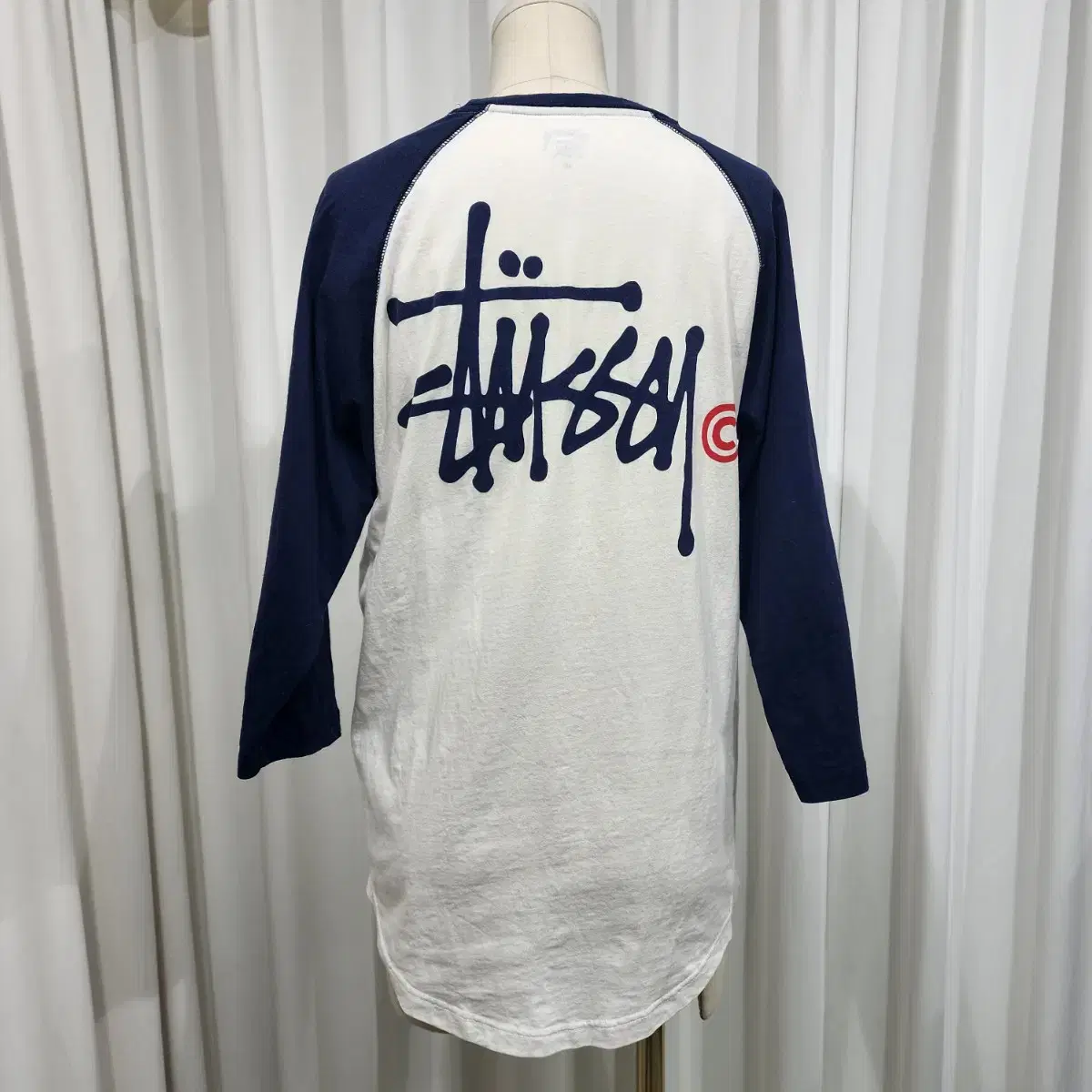 스투시 Stussy 라운드넥 7부 티셔츠