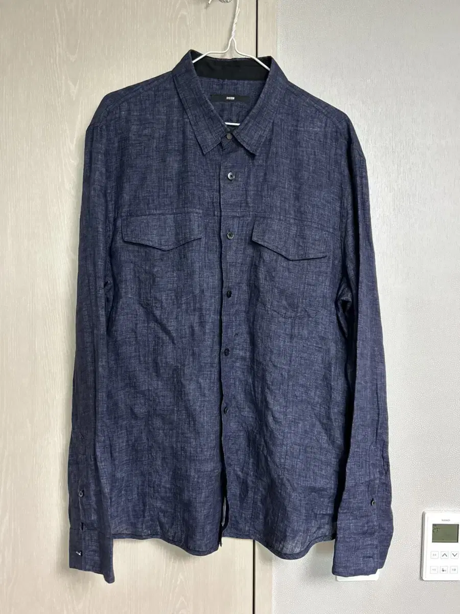 System Homme Linen Shirt 105 Size Palm