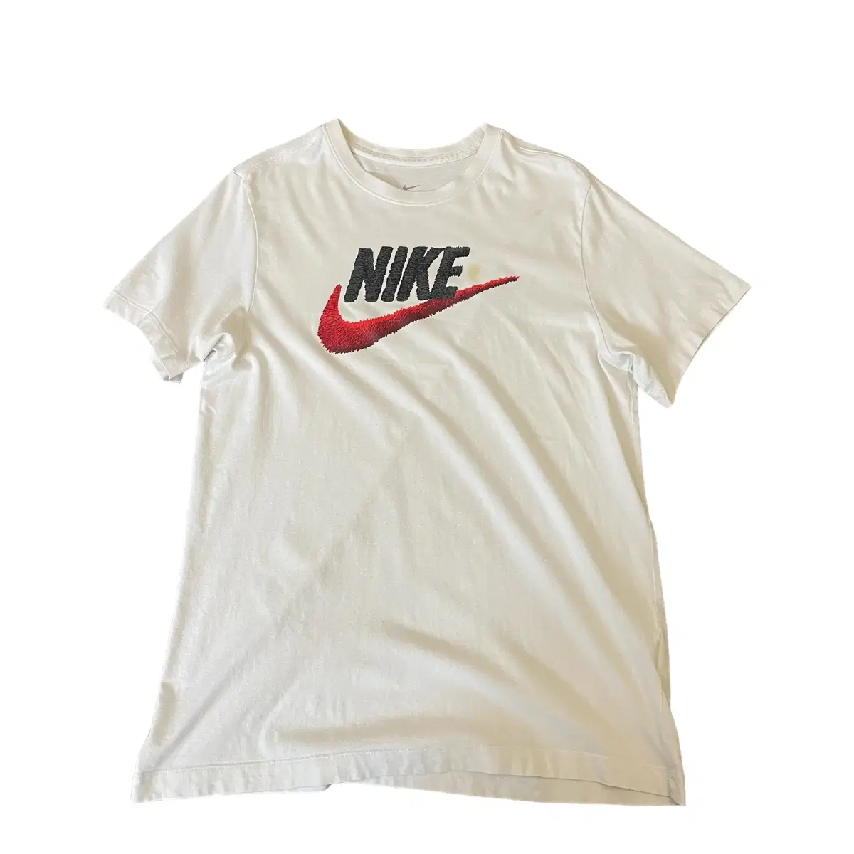 Nike White Big Logo Print Short Sleeve T-Shirt (L)