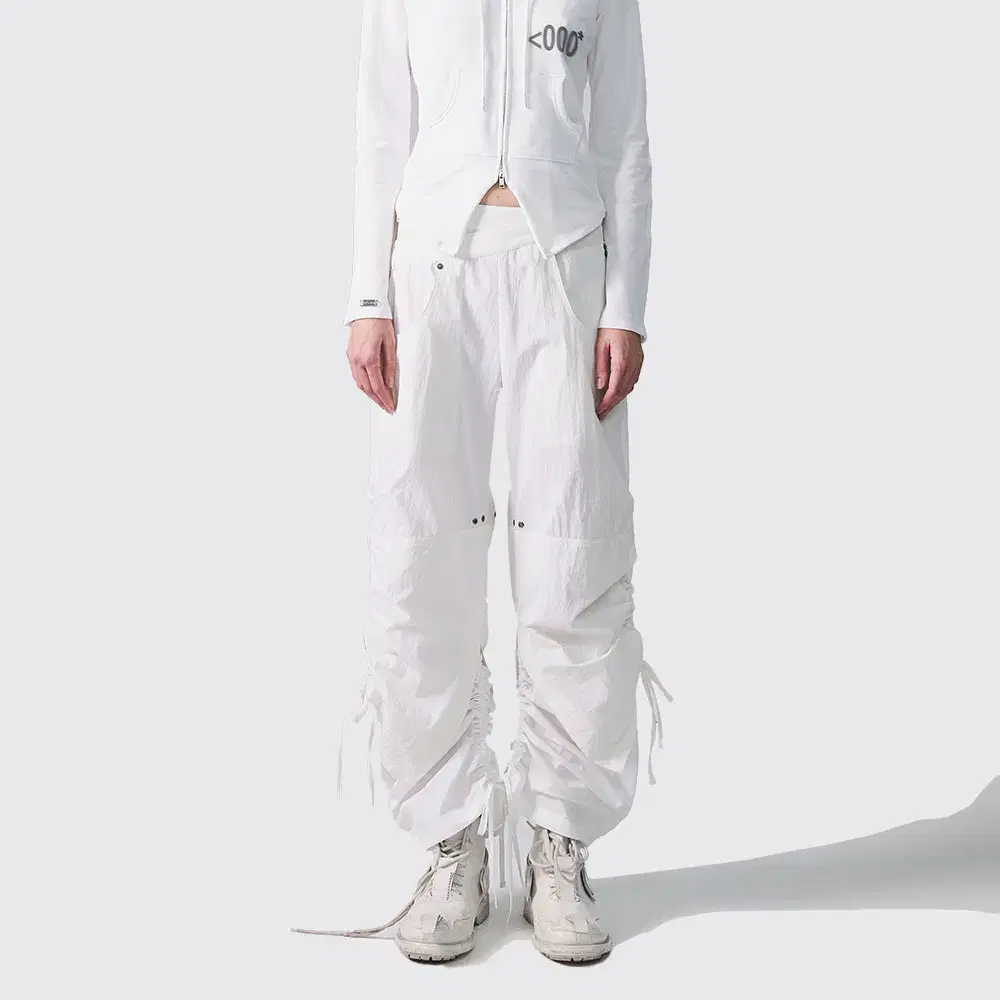 나체 LAYERED WAIST BONDED PANTS 화이트