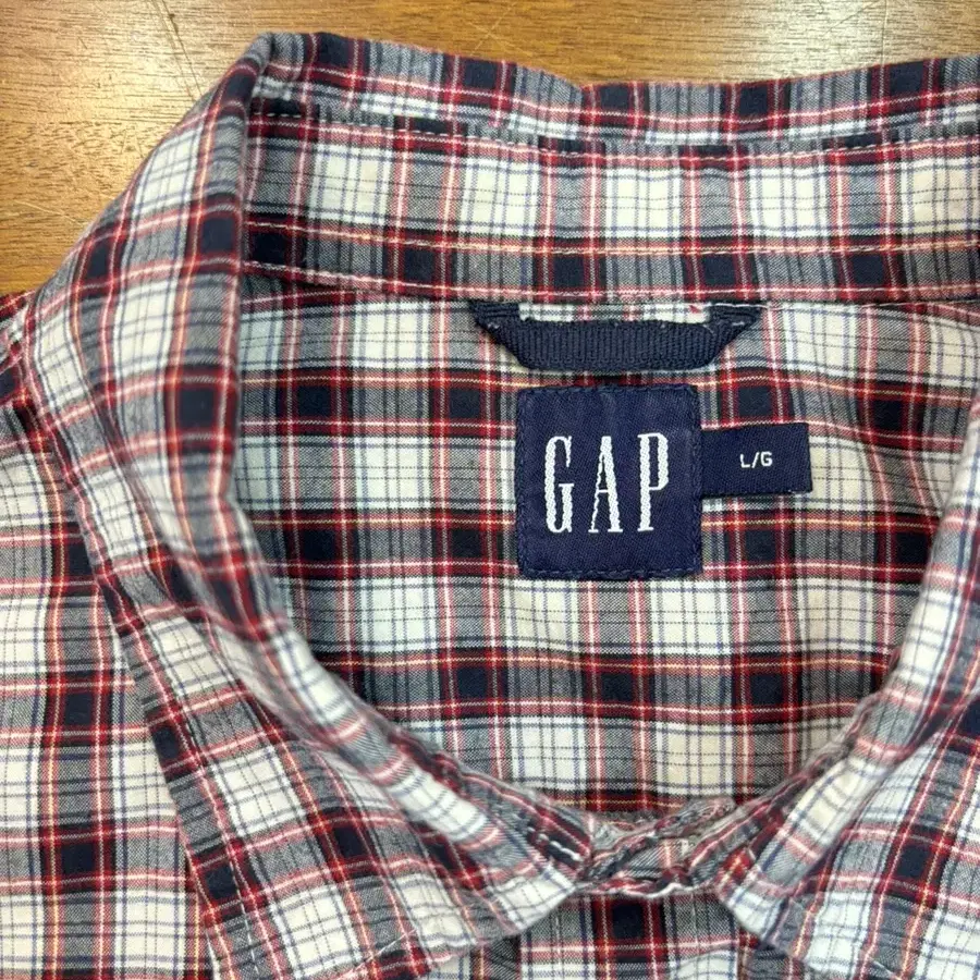 Old Gap(올드 갭) 빈티지 원포켓 체크 반팔 셔츠