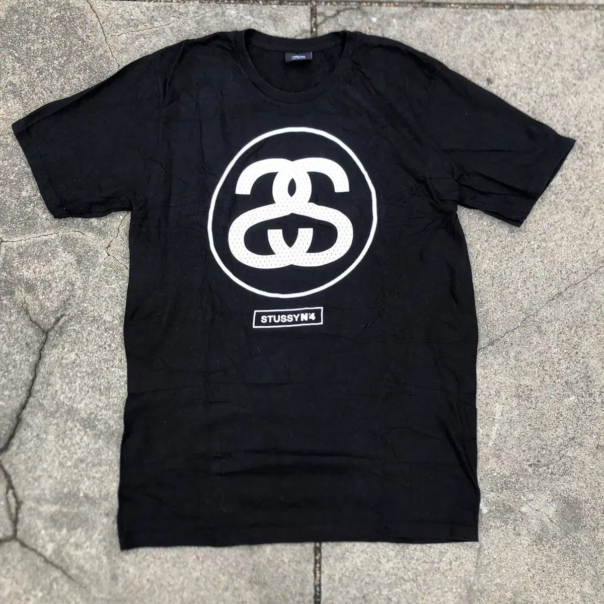 [M] Stussy Stussy Logo Black Short Sleeve Tee