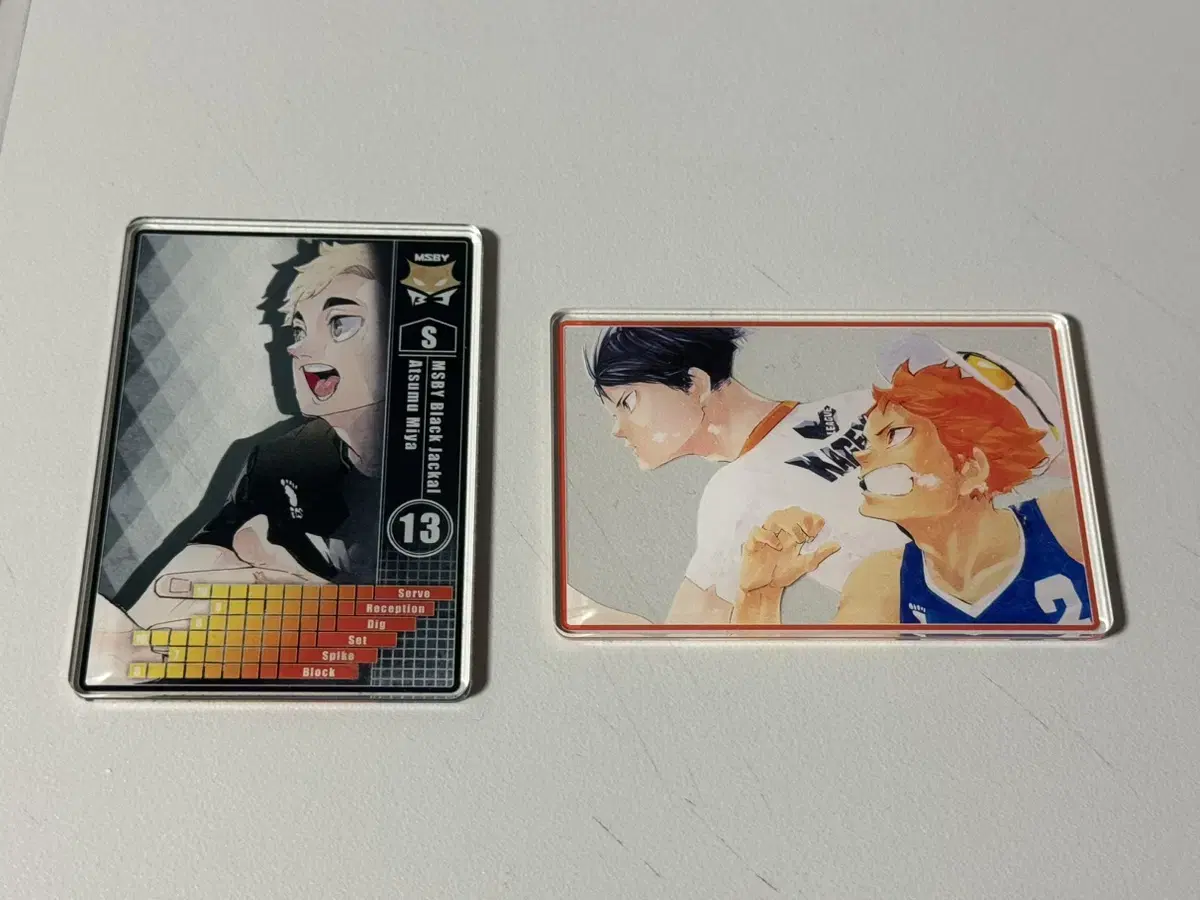 Haikyuu acrylic card below cost wts