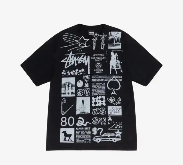 STUSSY sara 스투시 사라 티셔츠 블랙 M