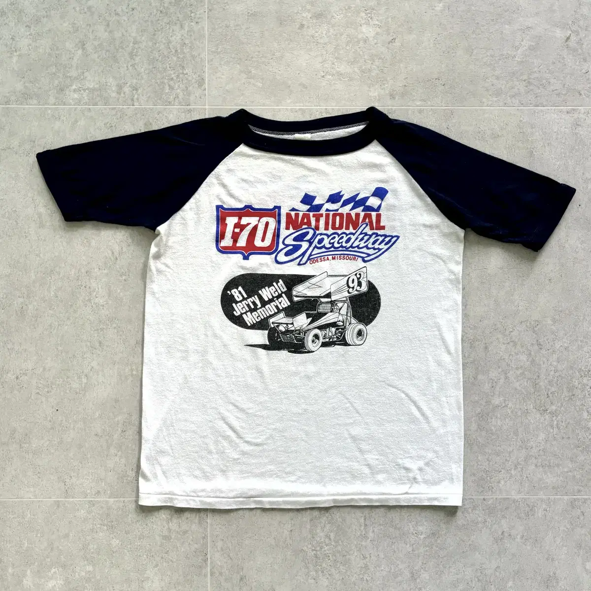 80's 빈티지 NATIONAL Speedway 1/2 티셔츠 55 반