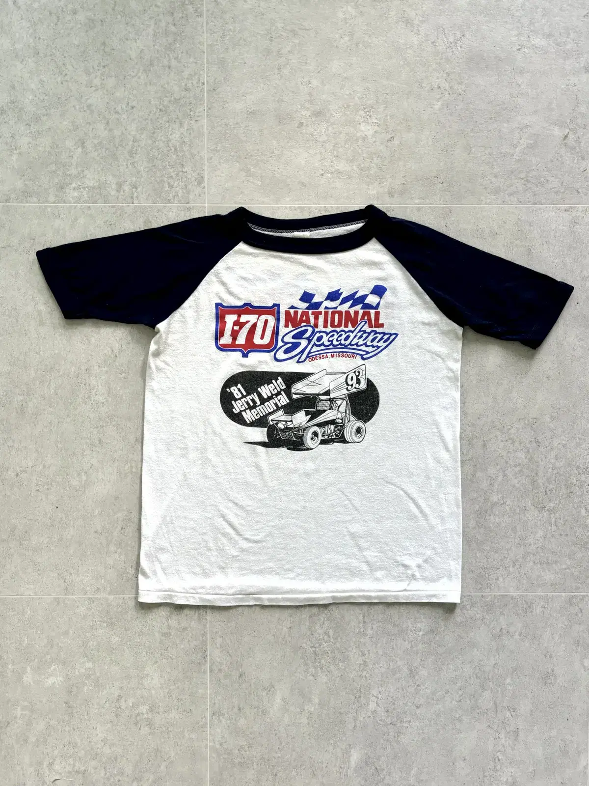 80's 빈티지 NATIONAL Speedway 1/2 티셔츠 55 반