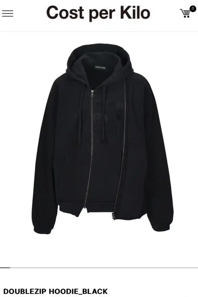 cost per kilo DOUBLEZIP HOODIE