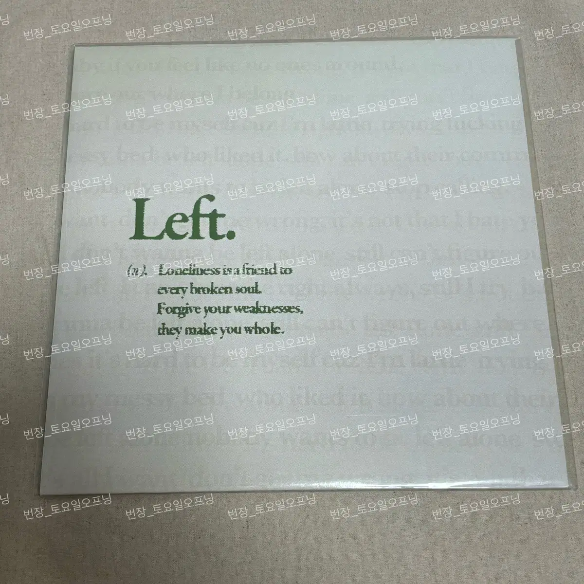 택포) 핫펠트 LEFT 개봉 LP 엘피