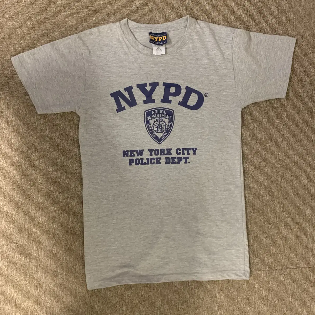 S) NYPD 회색 반팔티