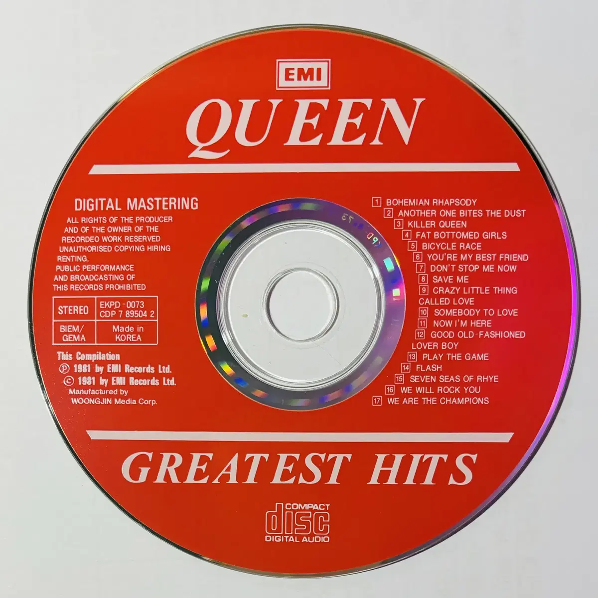 Queen - Greatest Hits (CD) 한국반 민트급 중고