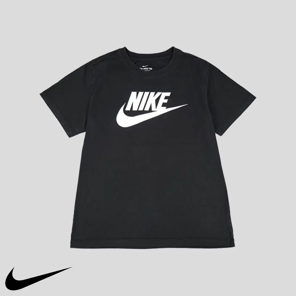 Nike Pigment Black White Puchura Big Print Cotton100 Short Sleeve T-Shirt M