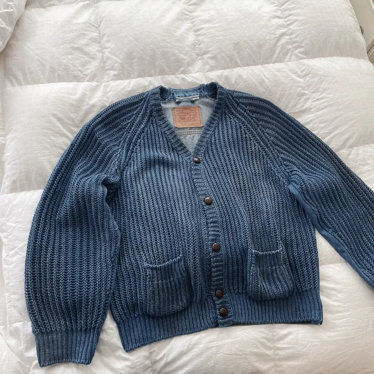 ジャケット・アウター BLESS+CristaSeya patched denim cardigan Navy The Cristaseya Edition Paneled Denim Jacket by Bless on