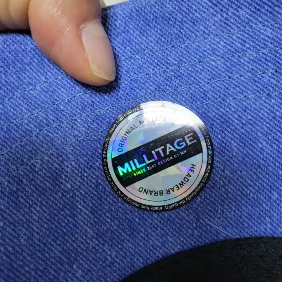 MILLITAGE 자수포인트 볼캡모자