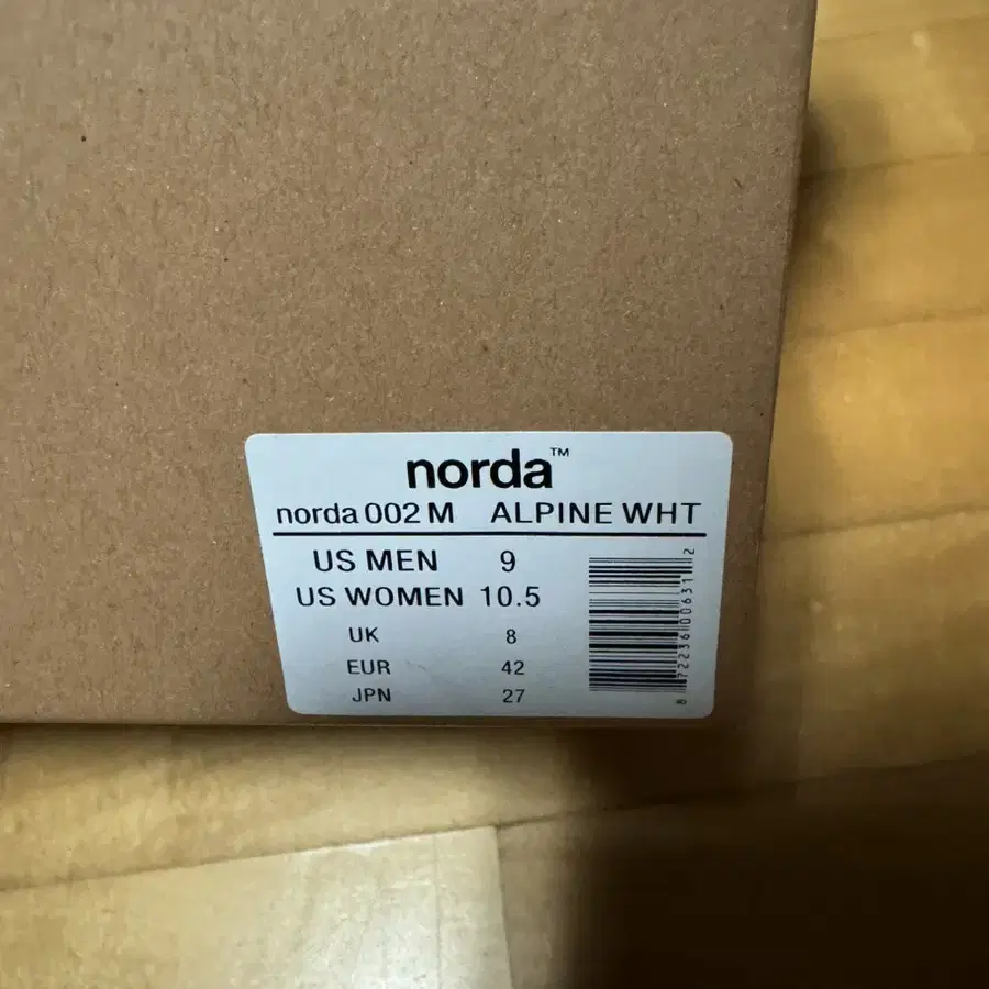 norda 002 노다 알파인화이트 us 9