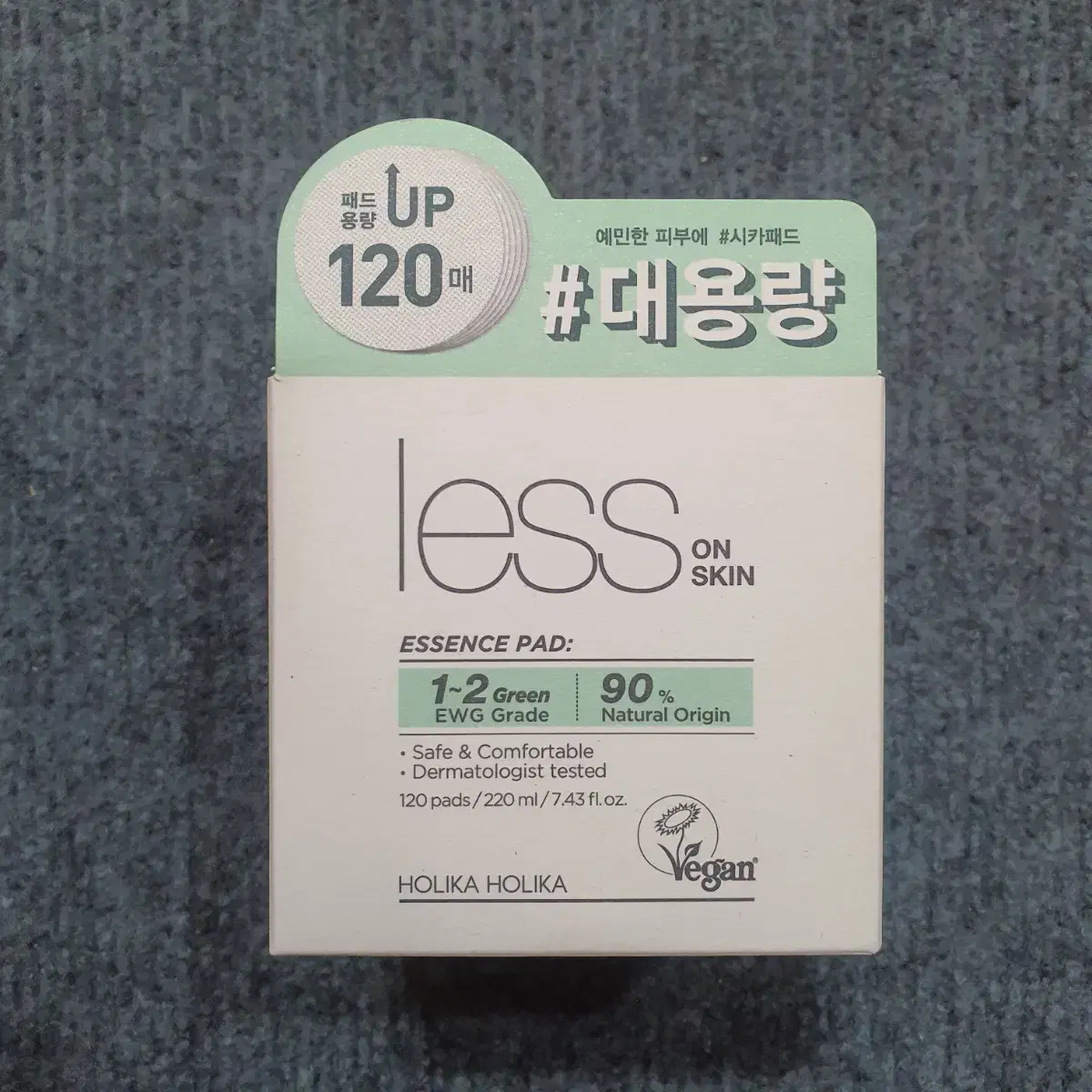 홀리카홀리카 레스온 스킨 에센스 패드 120매/220ml 미개봉 새상품