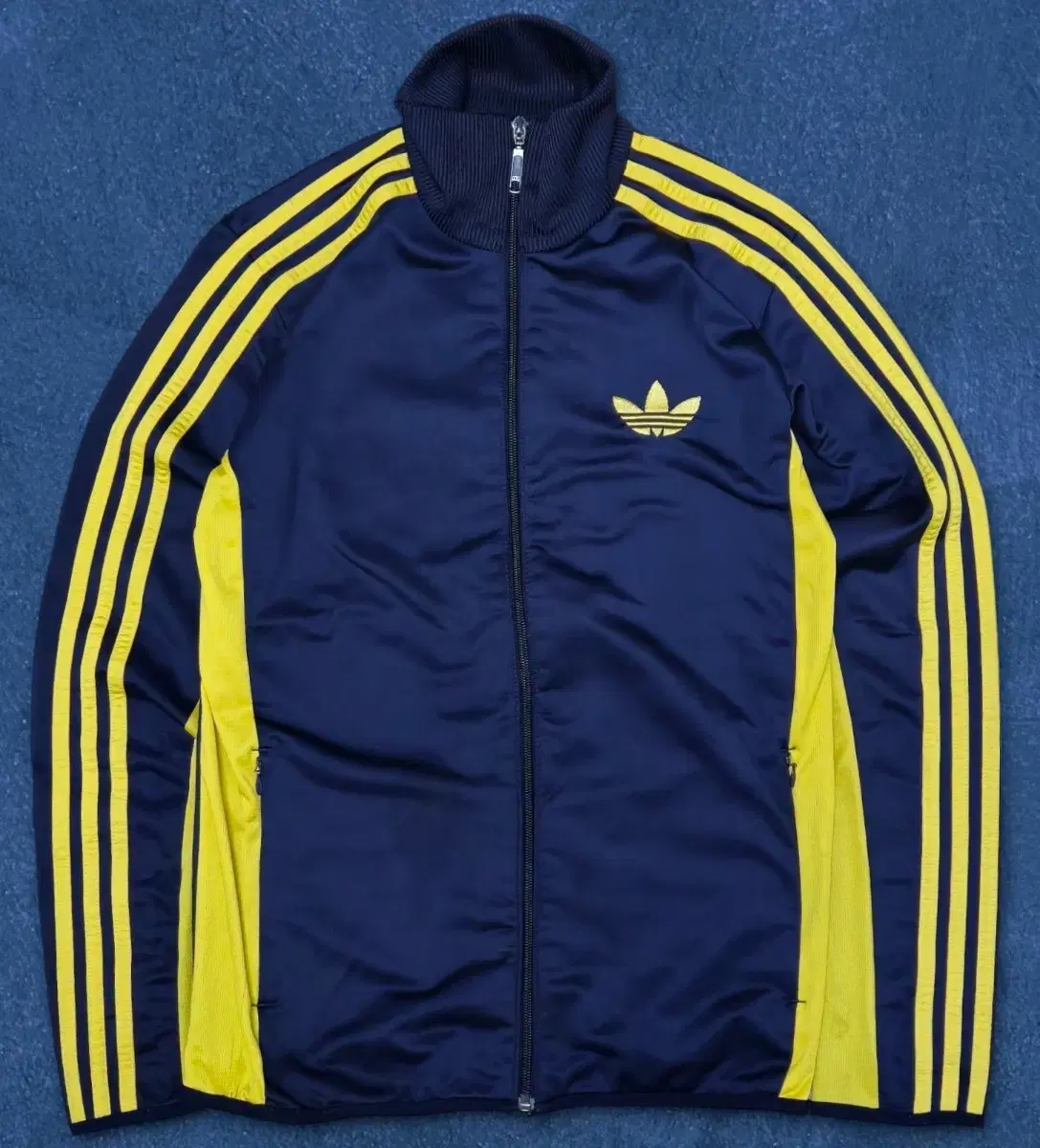 adidas Street Diver Tracktop Jersey Navy Yel [M]