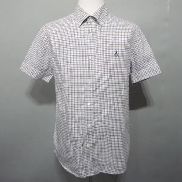 M9211 - Vinpol Men's 100 size color check short sleeve shirt