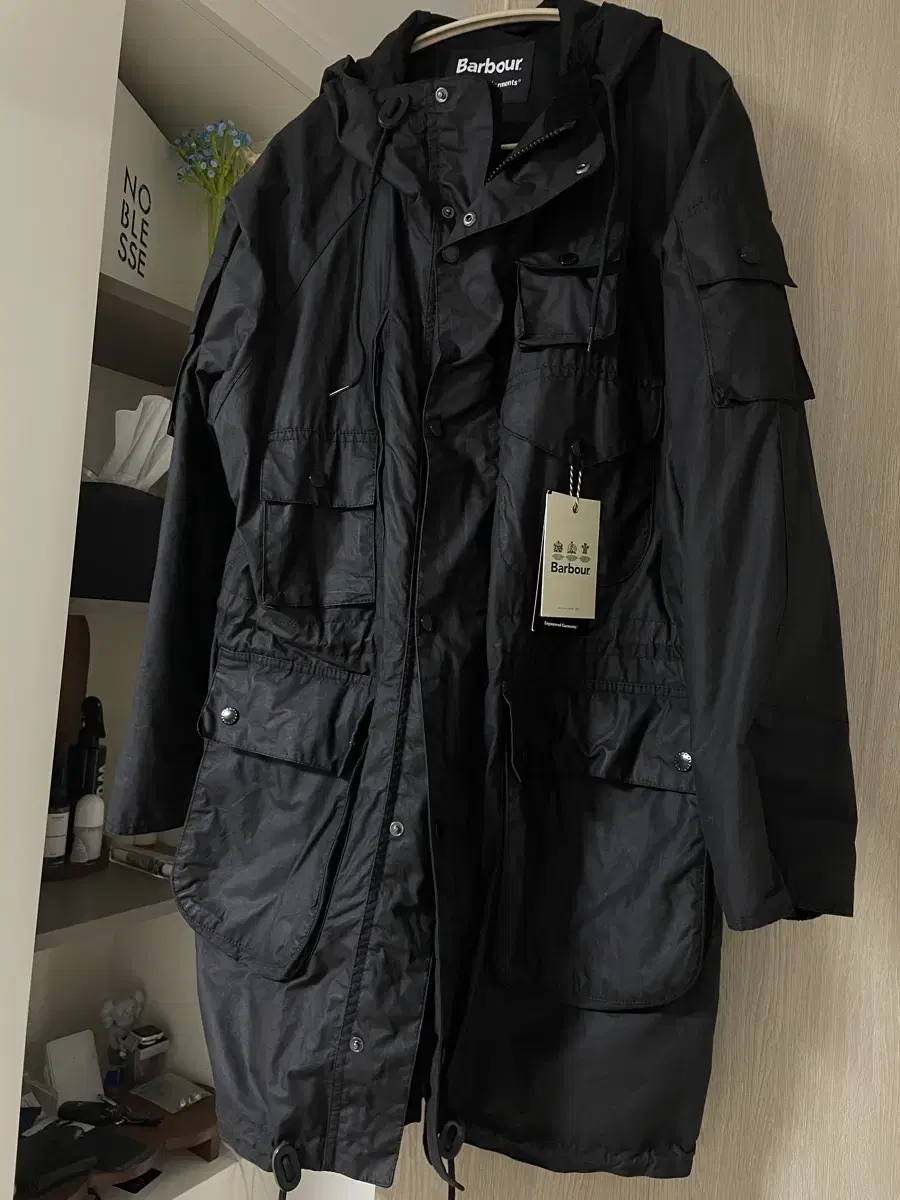 [S]바버x엔지니어드가먼츠 Zip parka 블랙 / 바버 엔가 집파카