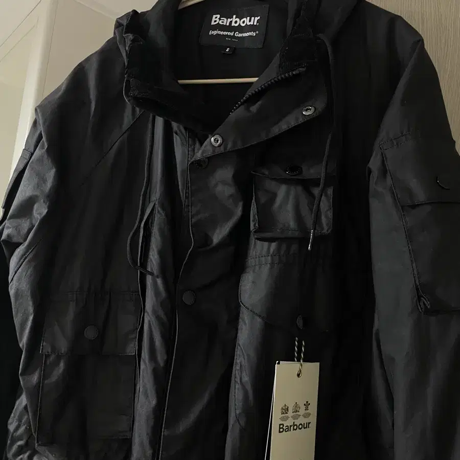 [S]바버x엔지니어드가먼츠 Zip parka 블랙 / 바버 엔가 집파카