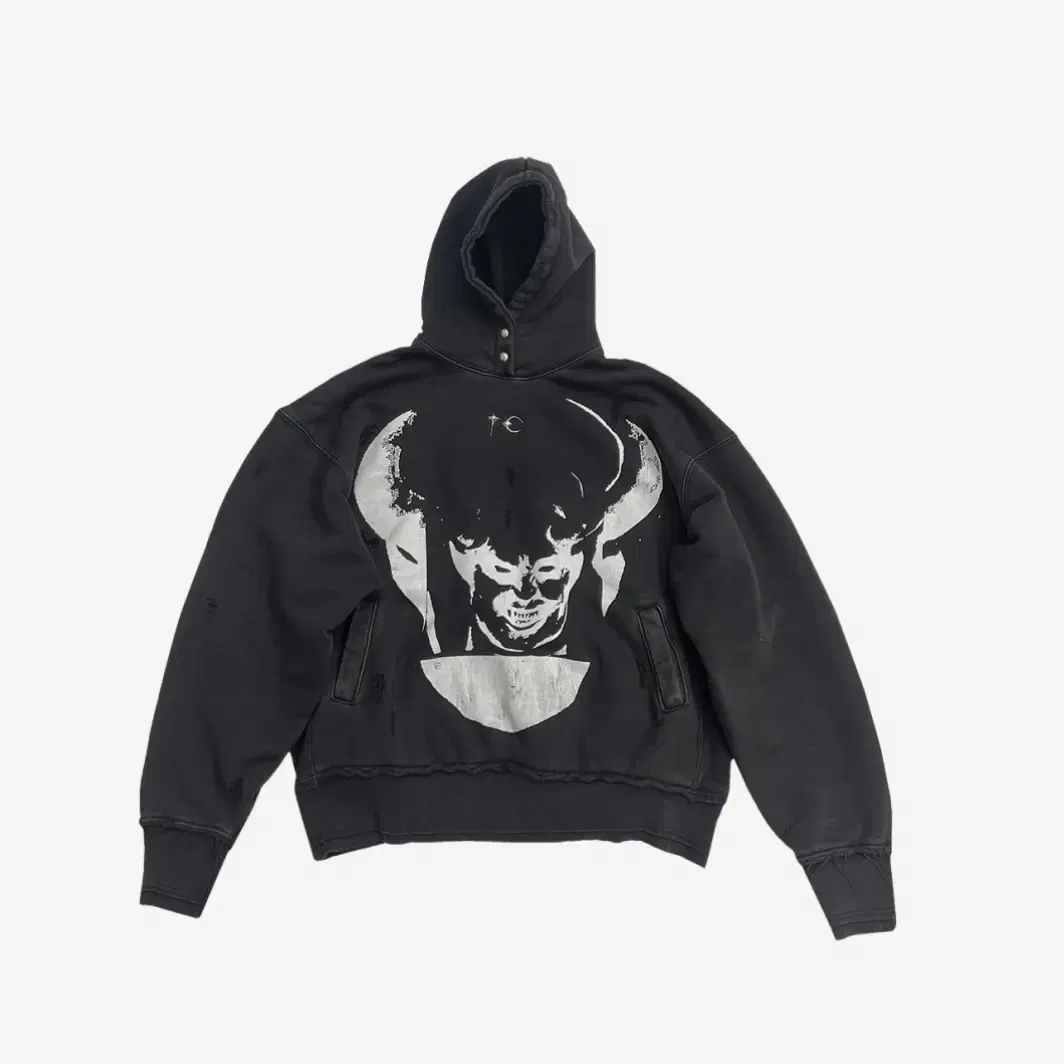 FrogClub Satanic Hooded Sweat Black White 1 size