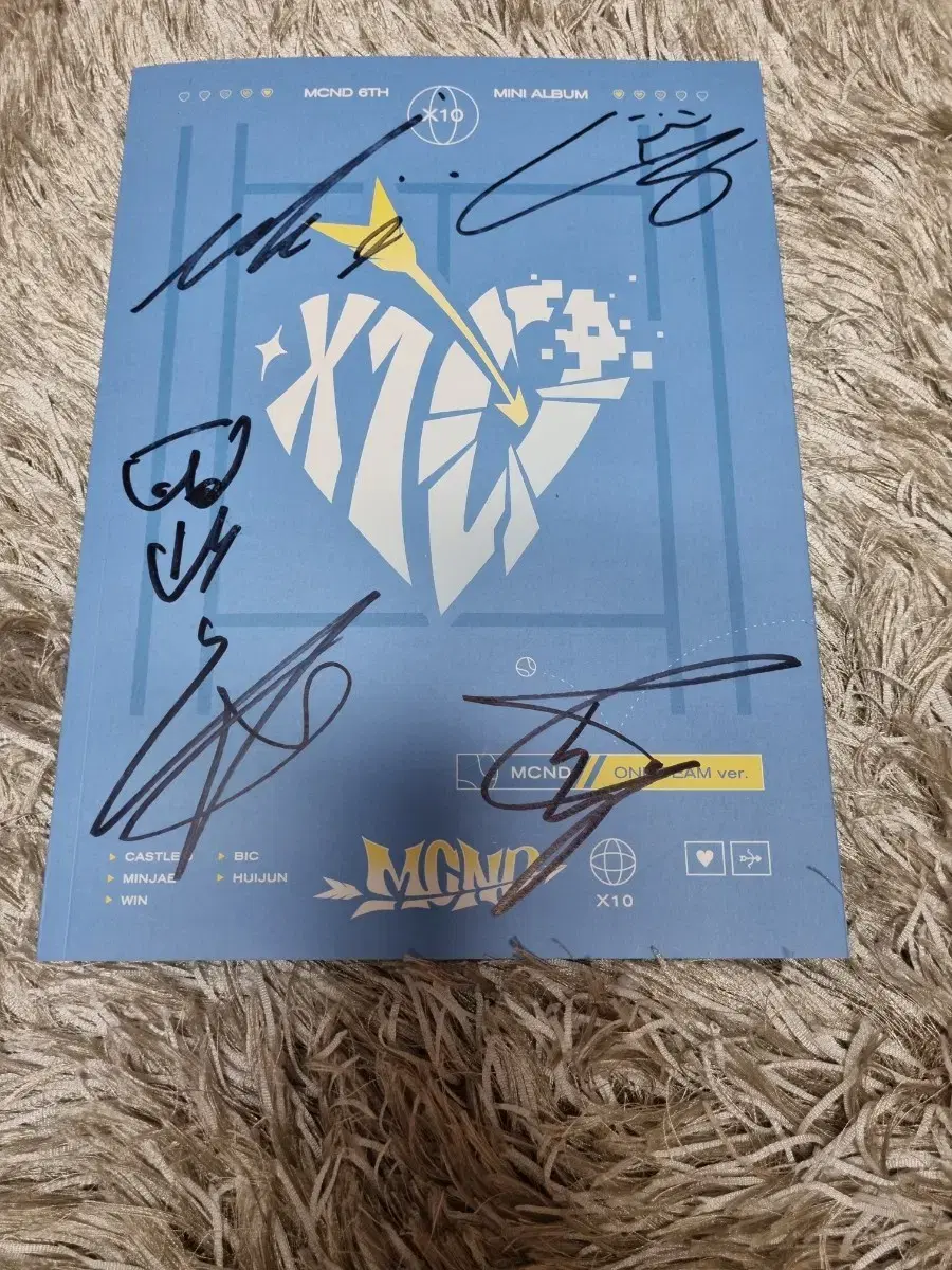 MCND 6th 6집 엠씨엔디 친필 sign signature 비매 album photocard kpop