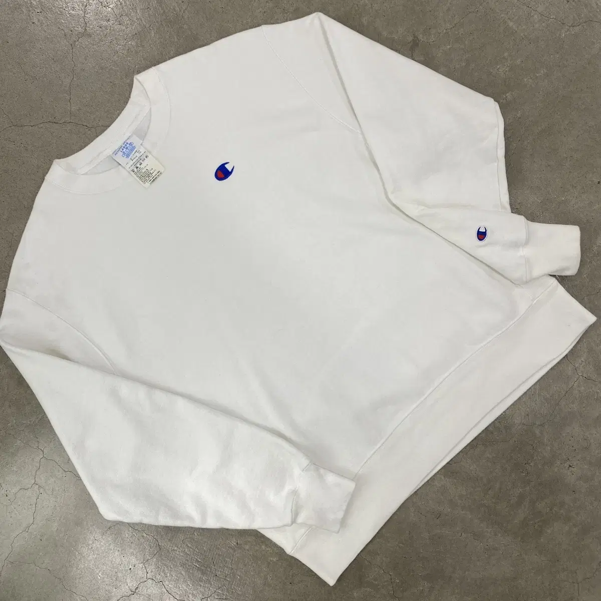 Champion Reverse Weave Logo White Top