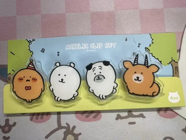 농담곰 담곰이 아크릴 클립 세트 고로케 퍼그 임팔라