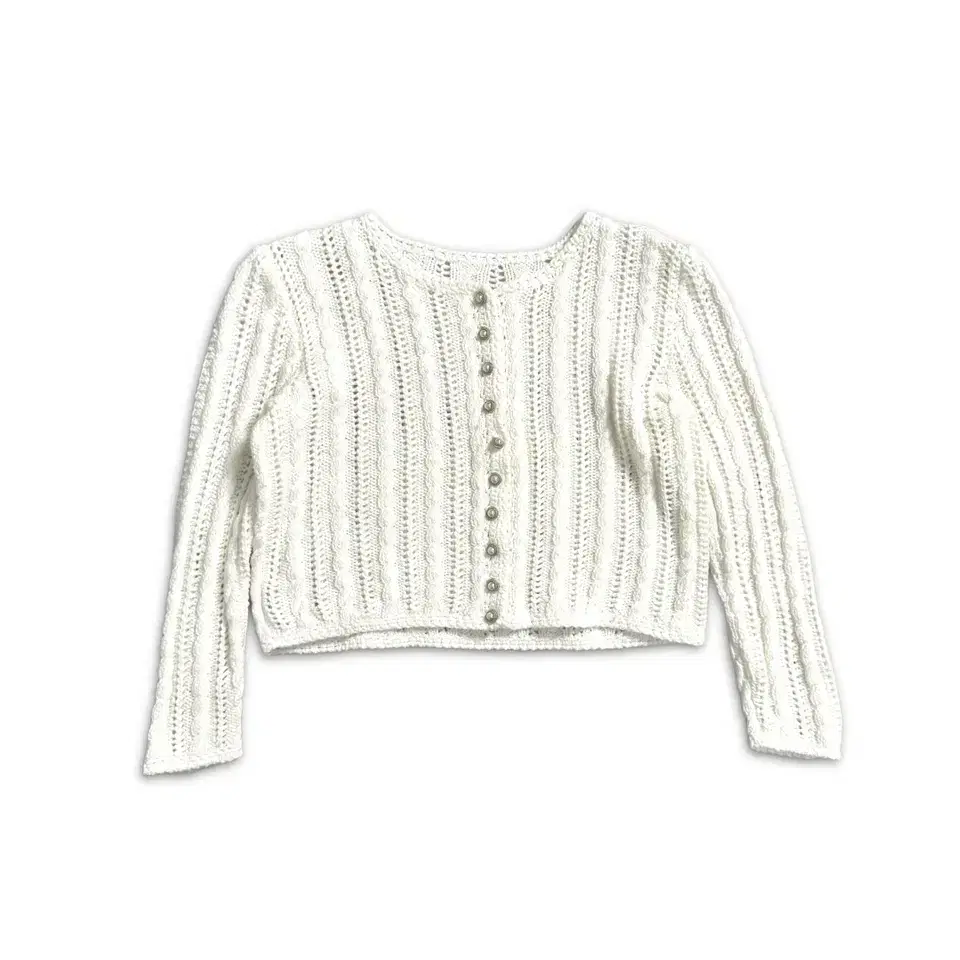 vintage handmade crop knit cardigan