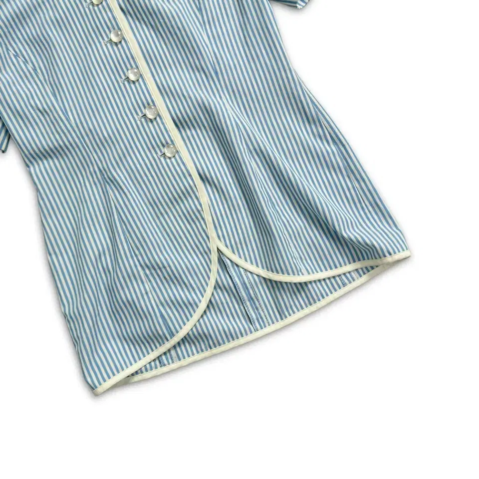 vintage classic curve stripe blouse