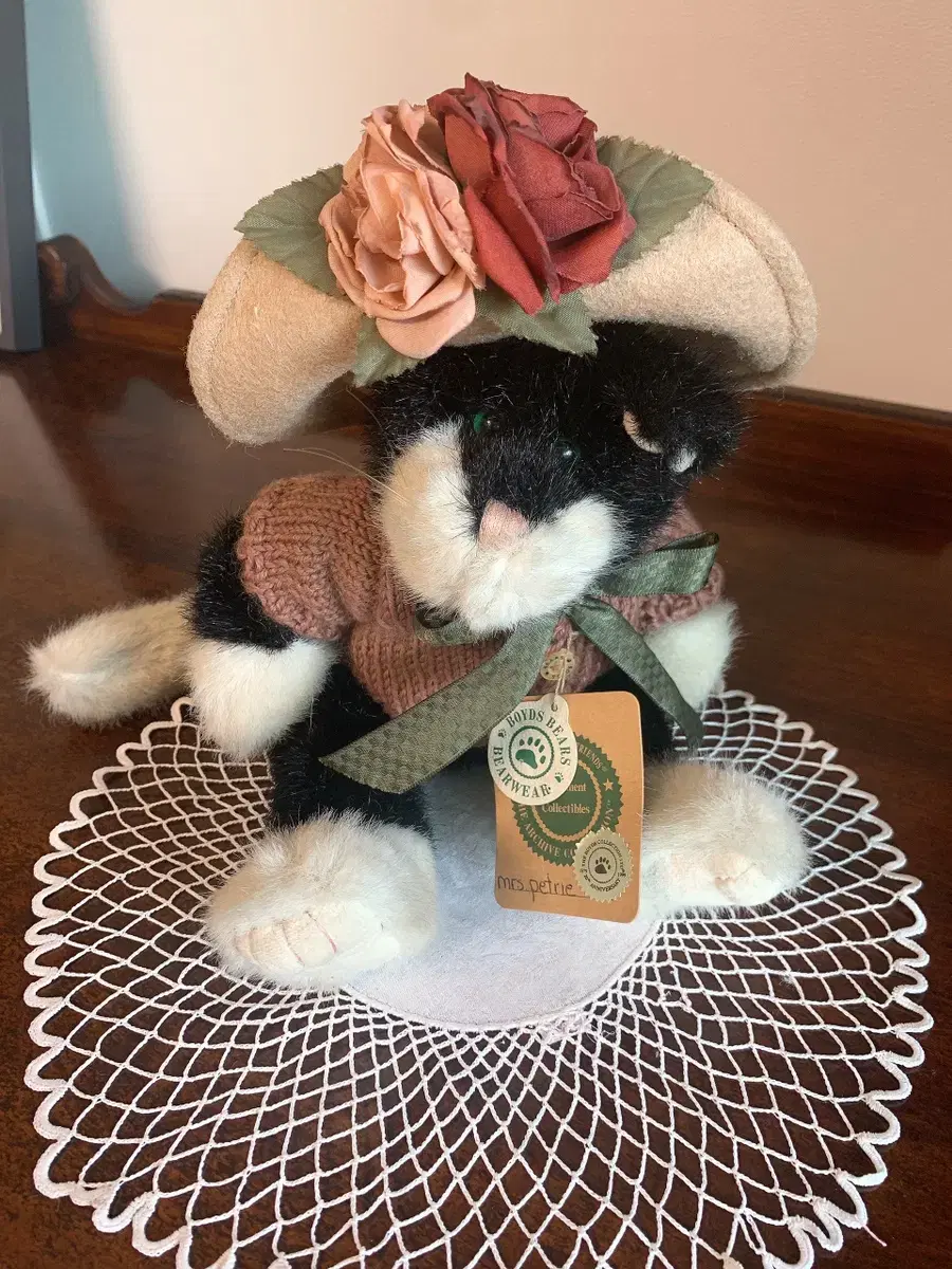 Boys Bear Corsage Hat Cat Vintage Doll