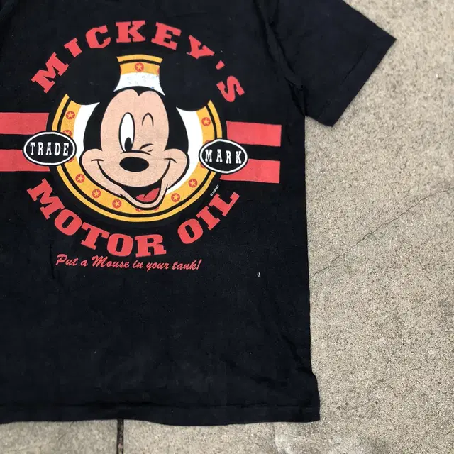 [L] Mickey's Motor Oil 프린팅 반팔티