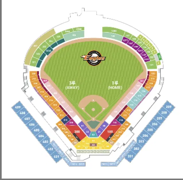 6/16 한화이글스 3루 2층 내야통로 2연석 정가