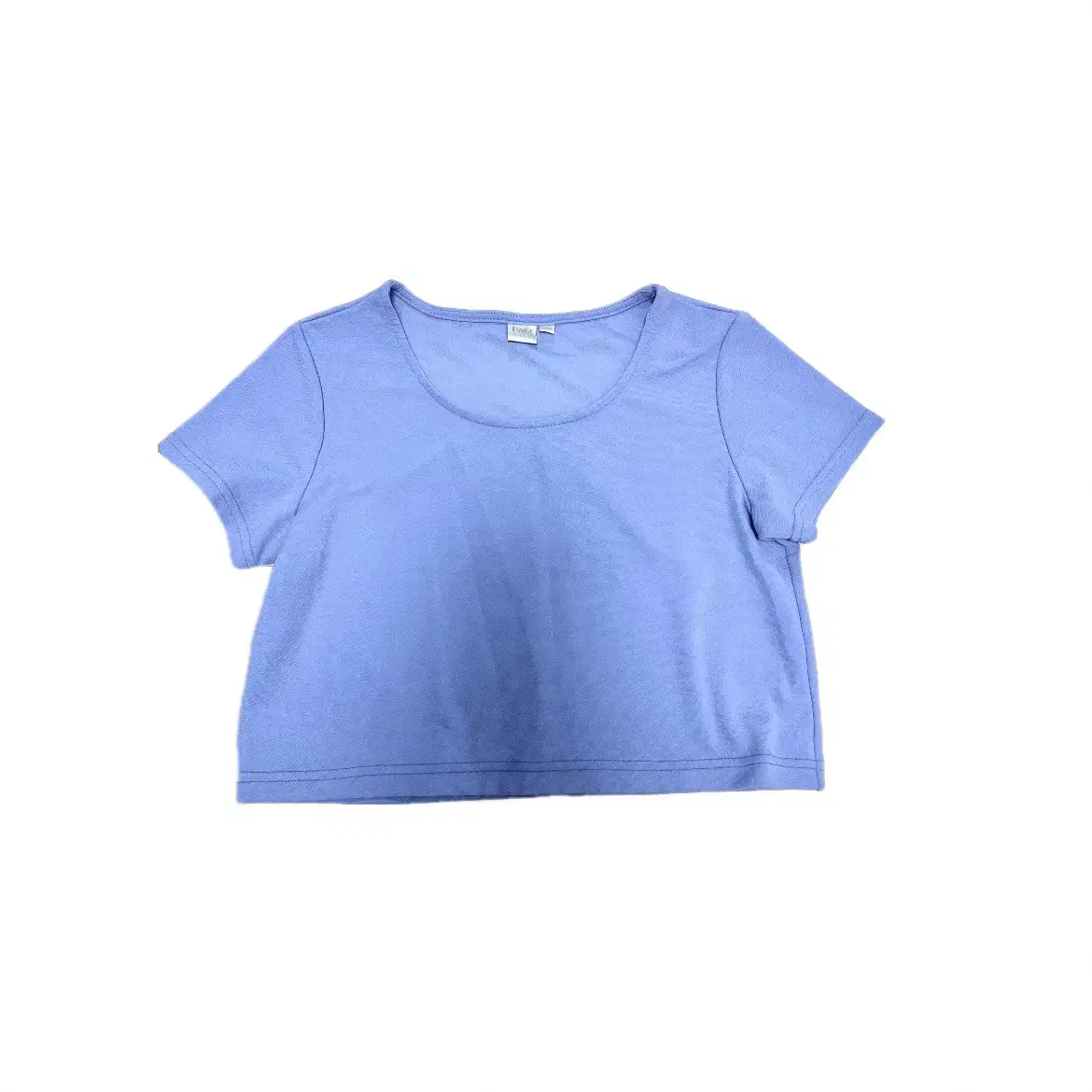 Pastel blue vahn short-sleeved crop top