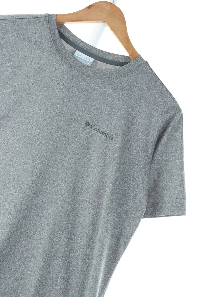 (L) Columbia Short-Sleeved T-Shirt Gray Functional Basic Fit-D0D8