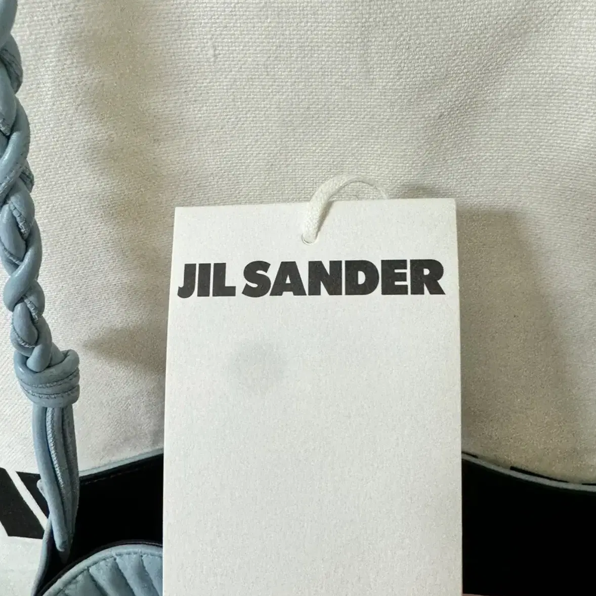 보관만한 새제품, JIL SANDER 질샌더 탱글백 미디움 스카이블루