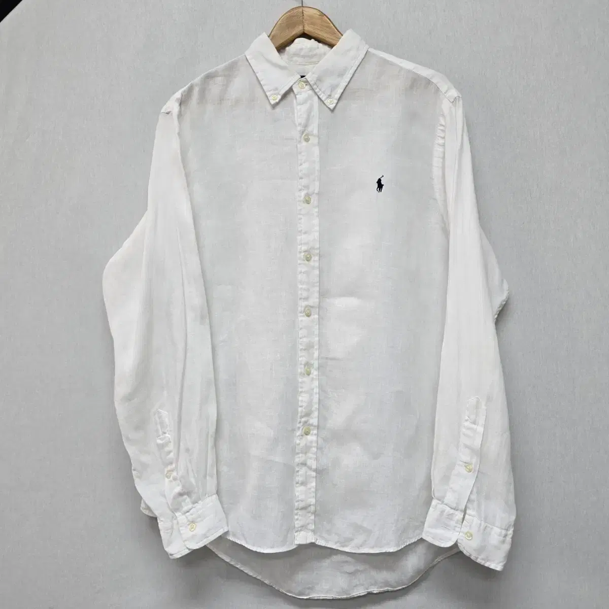 Ralph Lauren Men's Linen100% White Shirt Size L