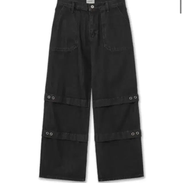 Aeae LAYERED DENIM PANTS [BLACK]