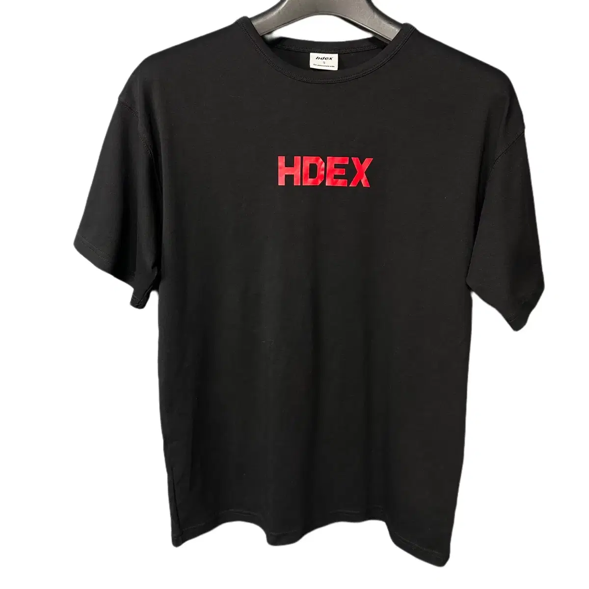 S HDEX Logo Printed Black Short Sleeve T-Shirt