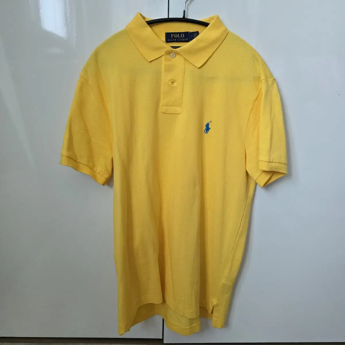 Polo Ralph Lauren mesh polo shirt custom slim fit yellow one-time wear