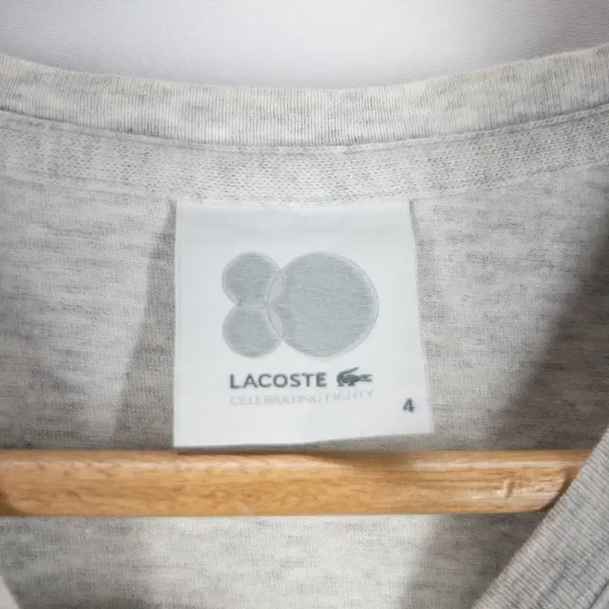 Lacoste 라코스테 80주년 한정판 남성 반팔티 4(100)/빈티지홍