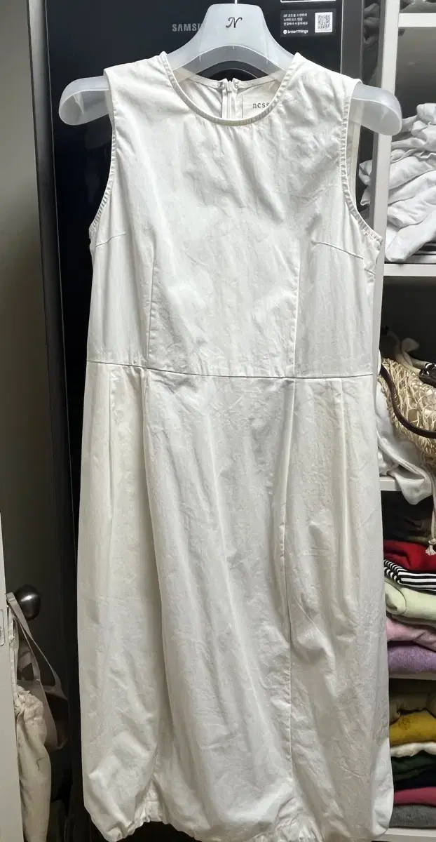 ncssry 네세서리 cotton string dress(화이트)