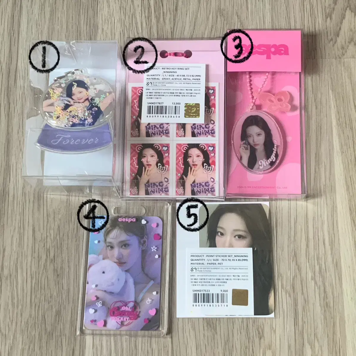 Aespa ningning photocard keyring pop up md bulk WTS