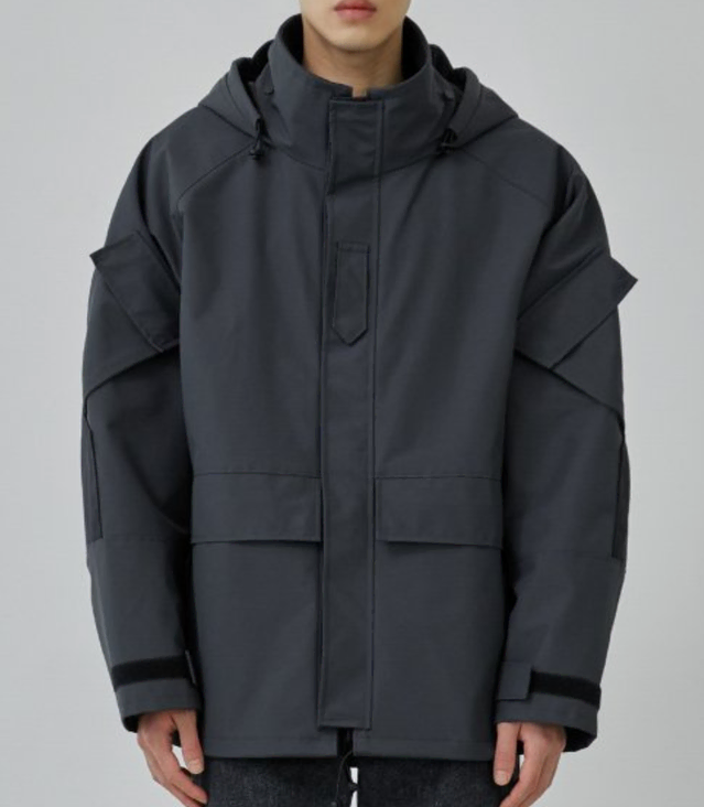 인스펙터 602 OVERSIZED SHELL PARKA 차콜 [100]