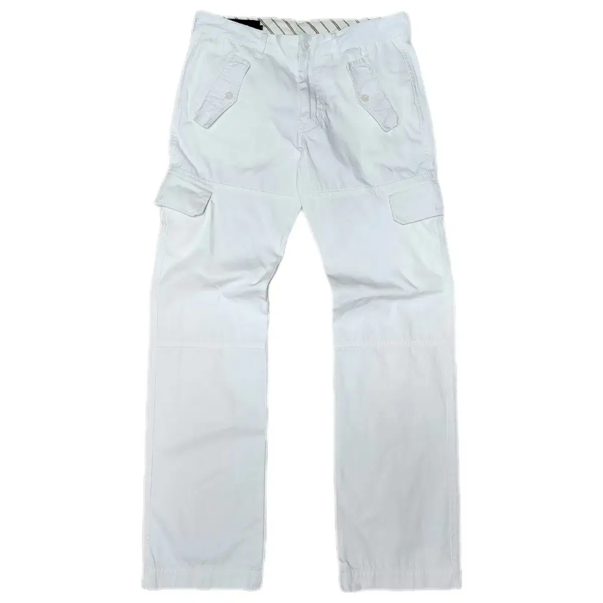 Beams Cotton Classic White Cargo Pants